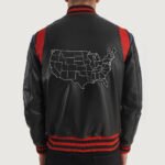 Liberte USA Black Leather Varsity Jacket - Image 3