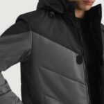 Luka Black & Grey Hooded Puffer Jacket - Image 6