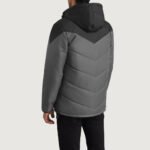 Luka Black & Grey Hooded Puffer Jacket - Image 5