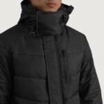 Moore Black Hooded Parka - Image 6