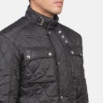 Nelson Quilted Black Windbreaker Jacket - Image 6