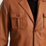Ray Cutler Tan Brown Leather Blazer - Image 6