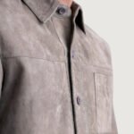 Scout Grey Suede Leather Shirt - Image 6
