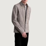 Scout Grey Suede Leather Shirt - Image 2