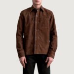 Scout Mocha Suede Leather Shirt - Image 3