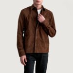Scout Mocha Suede Leather Shirt