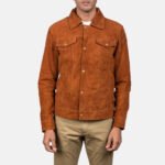 Stallon Brown Suede Trucker Jacket - Image 3