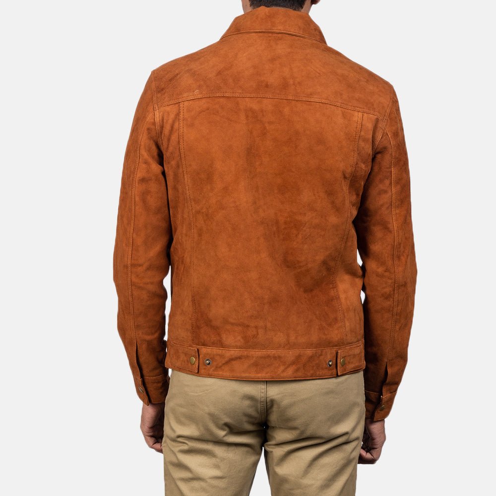 Stallon Brown Suede Trucker Jacket - Image 6