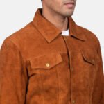 Stallon Brown Suede Trucker Jacket - Image 5