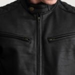 Sven Tumbled Brown Leather Bomber Jacket - Image 5