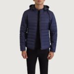 Tyler Blue Hooded Puffer Jacket