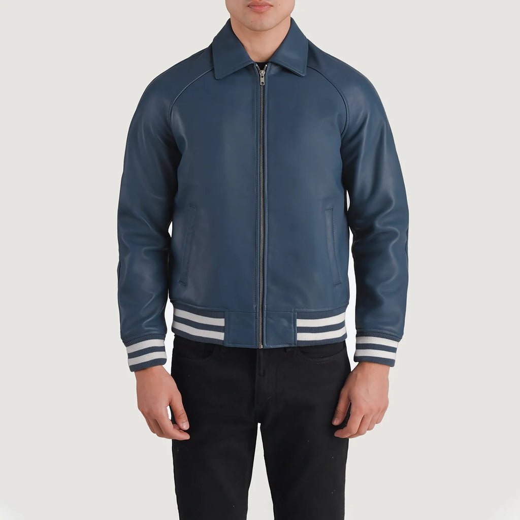 Men_s_Walton_Blue_Leather_Varsity_Jacket-3_4542275d-945c-46dc-8790-3c8950279965_1024x1024.jpg Walton Blue Leather Varsity Jacket - Image 1