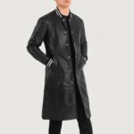 Wilde Black Leather Varsity Coat - Image 3