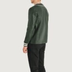 Willis Green Leather Varsity Jacket - Image 5
