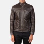Youngster Brown Leather Biker Jacket - Image 4