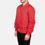 Zack Red Bomber Jacket - Image 2