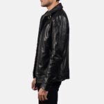 Legacy Black Leather Biker Jacket - Image 6
