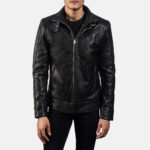 Legacy Black Leather Biker Jacket - Image 4