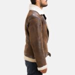 Forest Double Face Shearling Jacket - Image 3