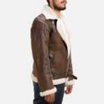 Forest Double Face Shearling Jacket - Image 4