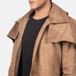 Army Brown Leather Duster - Image 4