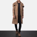 Army Brown Leather Duster - Image 6