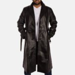 Hooligan Black Leather Trench Coat - Image 3
