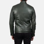 Ionic Green Leather Biker Jacket - Image 5