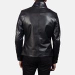 Mod Black Leather Peacoat - Image 5