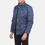 Nelson Quilted Blue Windbreaker Jacket - Image 2