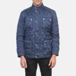 Nelson Quilted Blue Windbreaker Jacket - Image 3
