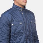 Nelson Quilted Blue Windbreaker Jacket - Image 5