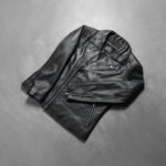 Noah Black Leather Biker Jacket - Image 7