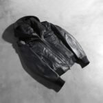 Roslyn Black Hooded Leather Bomber Jacket - Image 7