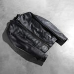 Rumella Black Leather Biker Jacket - Image 8