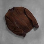 Shane Mocha Suede Bomber Jacket - Image 7