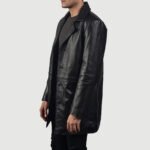 Classmith Black Leather Coat - Image 2