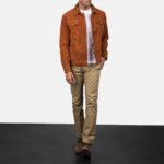 Stallon Brown Suede Trucker Jacket - Image 4