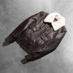 Stella G-1 Maroon Leather Bomber Jacket - Image 8