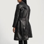 Sweet Susan Black Leather Trench Coat - Image 5