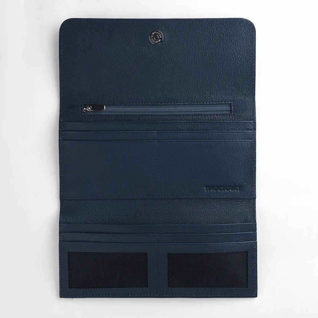 Taylor Blue Leather Continental Wallet - Image 4