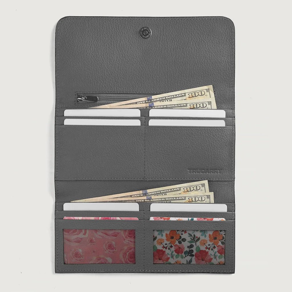 Taylor Grey Leather Continental Wallet - Image 5