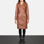 Alice Brown Double Breasted Leather Coat
