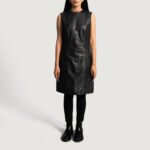 Luxe Black Leather Dress - Image 5