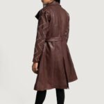 Missoni Maroon Leather Trench Coat - Image 6