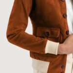 Sasha A1 Brown Suede Bomber Jacket - Image 6