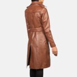 Alice Brown Double Breasted Leather Coat - Image 5