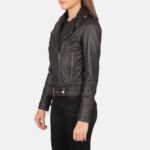 Alison Brown Leather Biker Jacket - Image 2