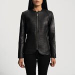 Nexi Quilted Black Leather Jacket - Image 4