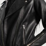 Rumy Black Leather Biker Jacket - Image 6